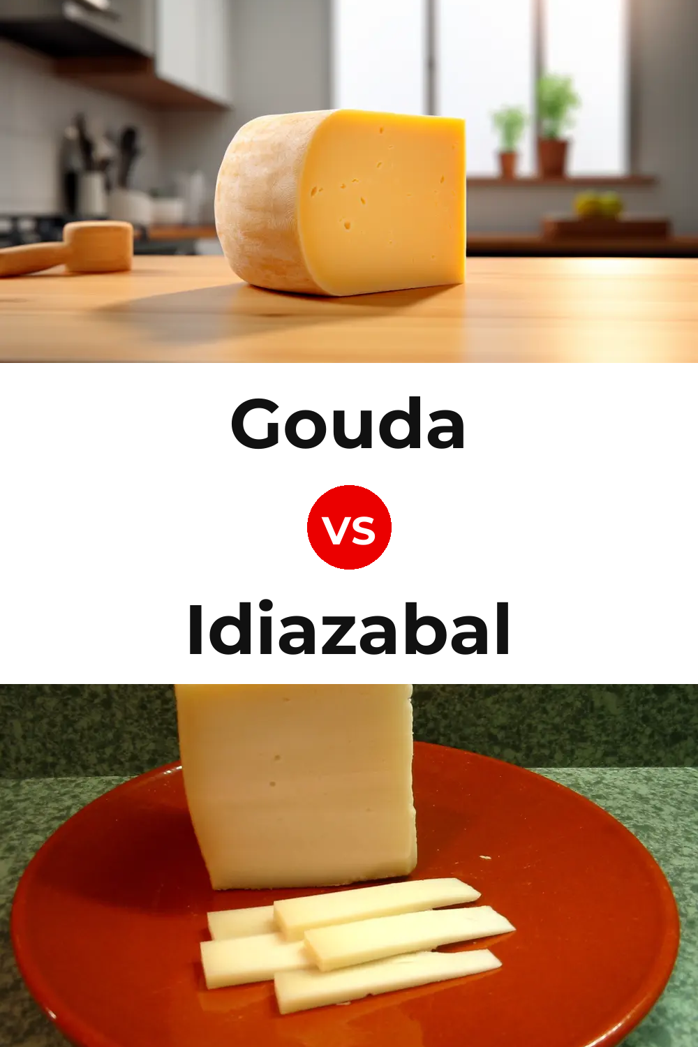 Gouda Cheese vs Idiazabal Cheese Pinterest comparison