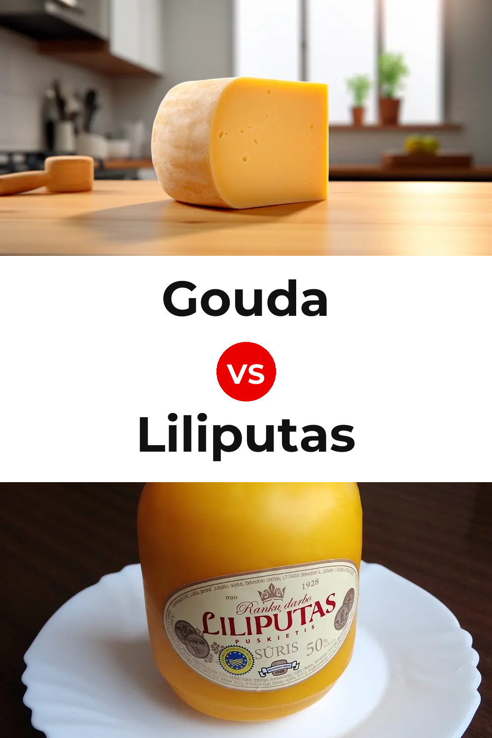 Gouda Cheese vs Liliputas Cheese Pinterest comparison