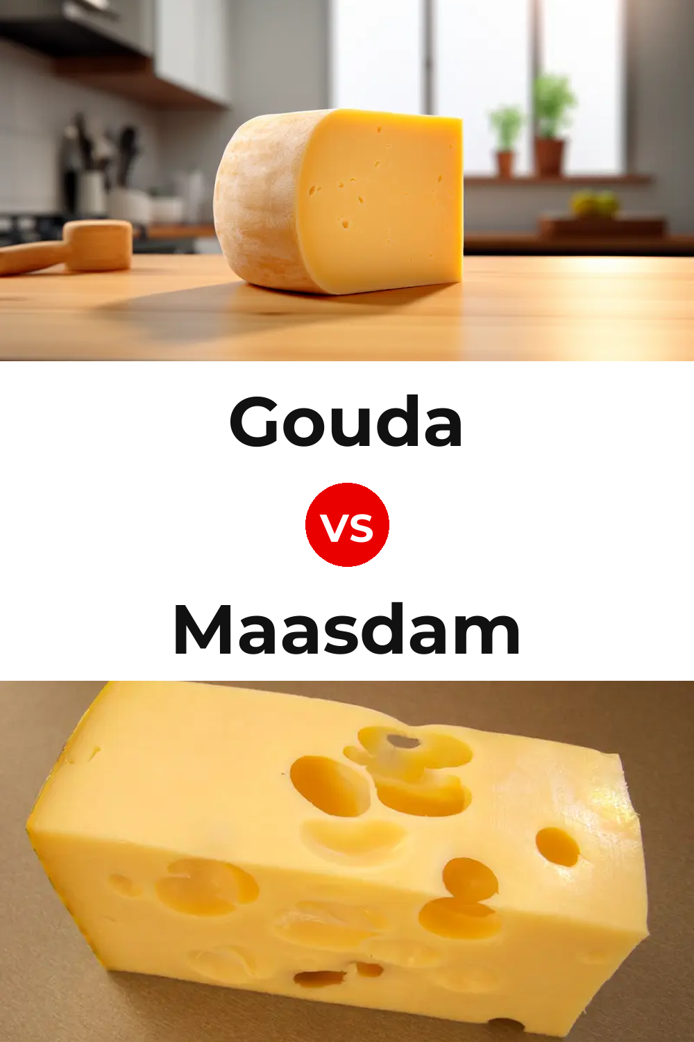 Gouda Cheese vs Maasdam Cheese Pinterest comparison