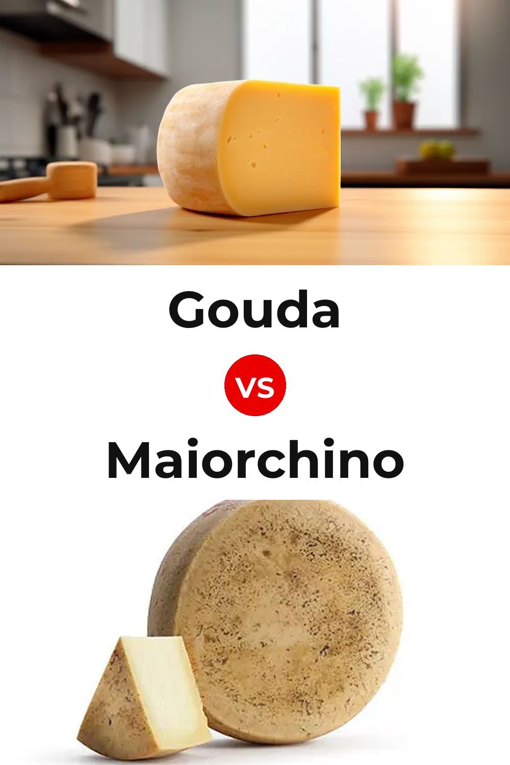 Gouda Cheese vs Maiorchino Cheese Pinterest comparison