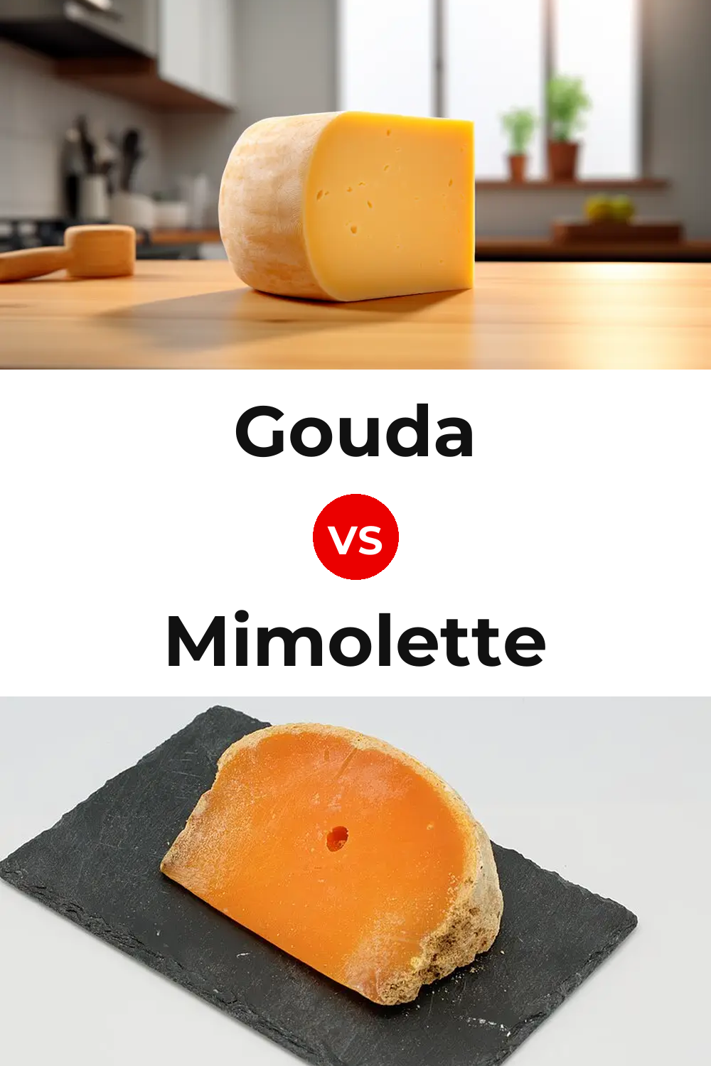 Gouda Cheese vs Mimolette Cheese Pinterest comparison