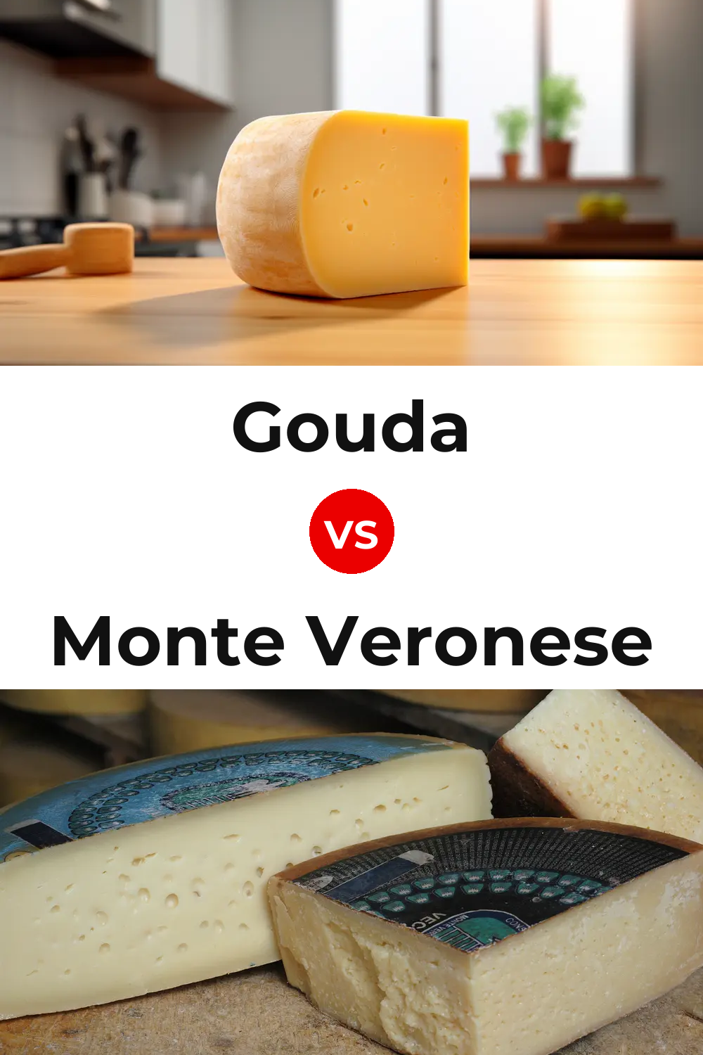 Gouda Cheese vs Monte Veronese Cheese Pinterest comparison
