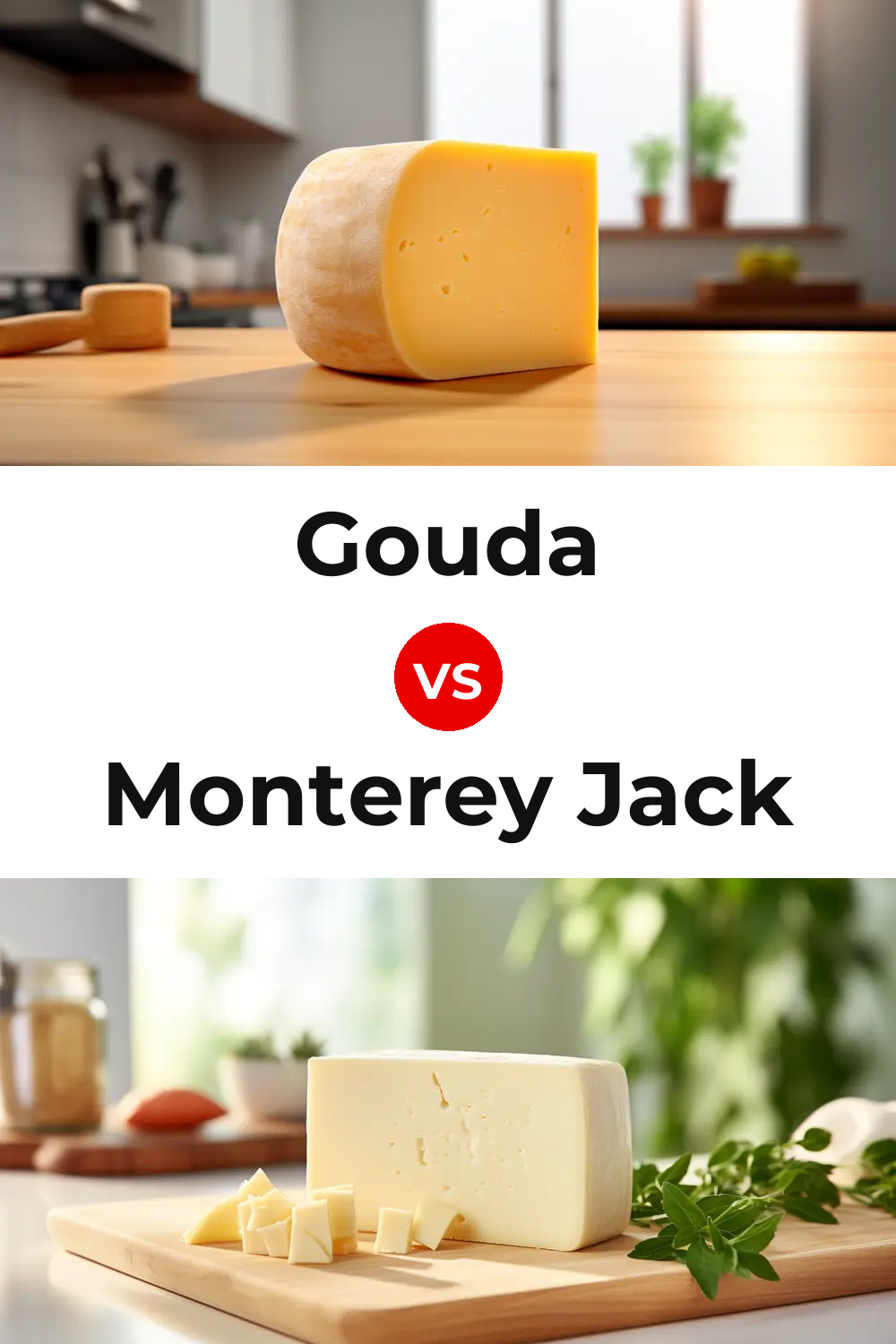 Gouda Cheese vs Monterey Jack Cheese Pinterest comparison