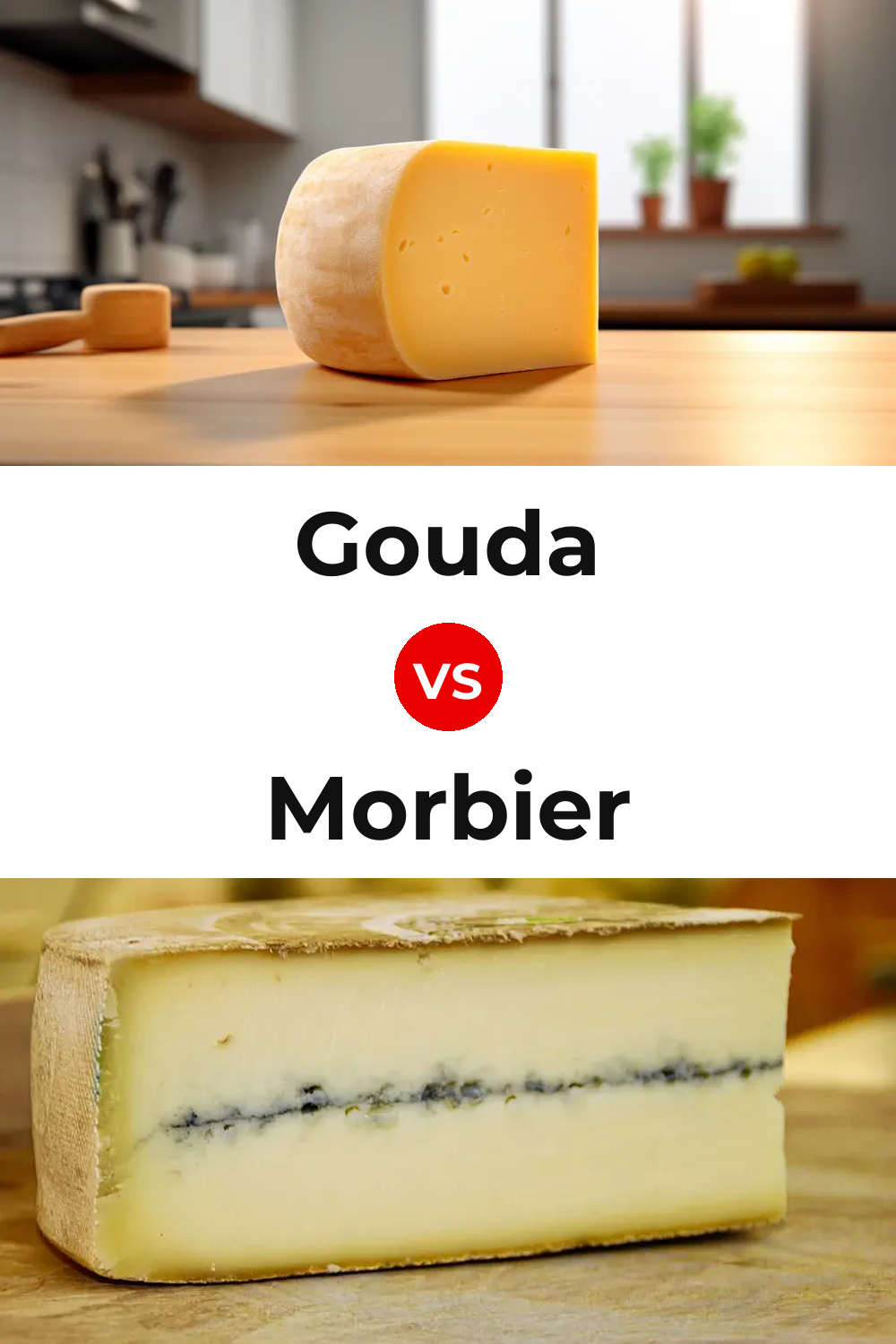 Gouda Cheese vs Morbier Cheese Pinterest comparison