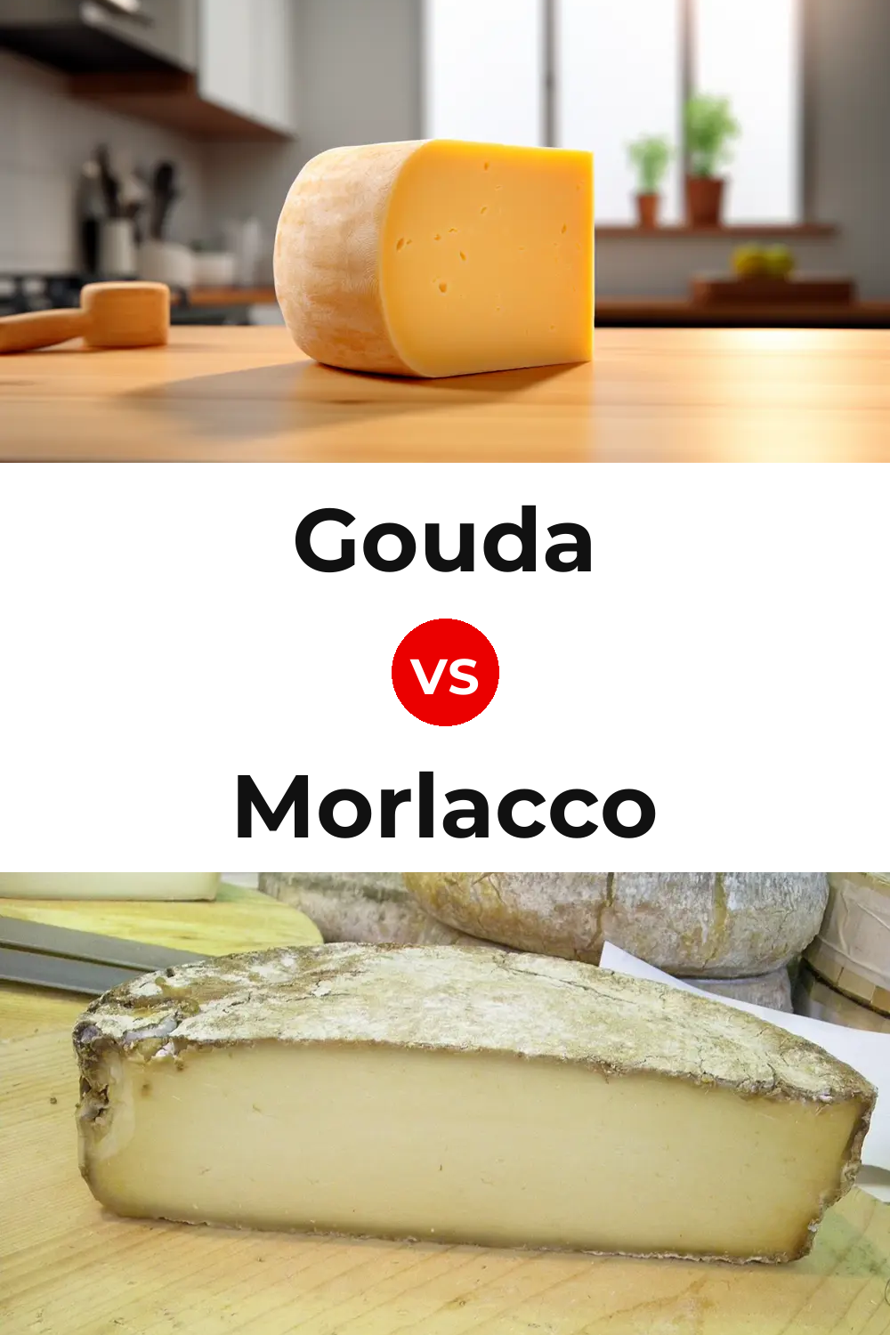 Gouda Cheese vs Morlacco Cheese Pinterest comparison