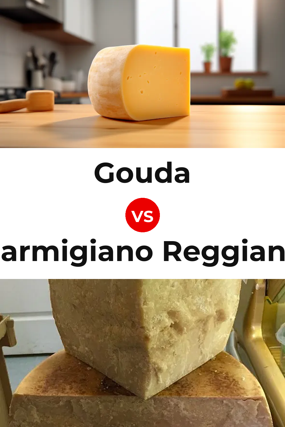 Gouda Cheese vs Parmigiano Reggiano Cheese Pinterest comparison