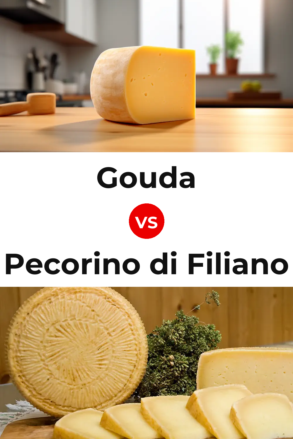 Gouda Cheese vs Pecorino di Filiano Cheese Pinterest comparison