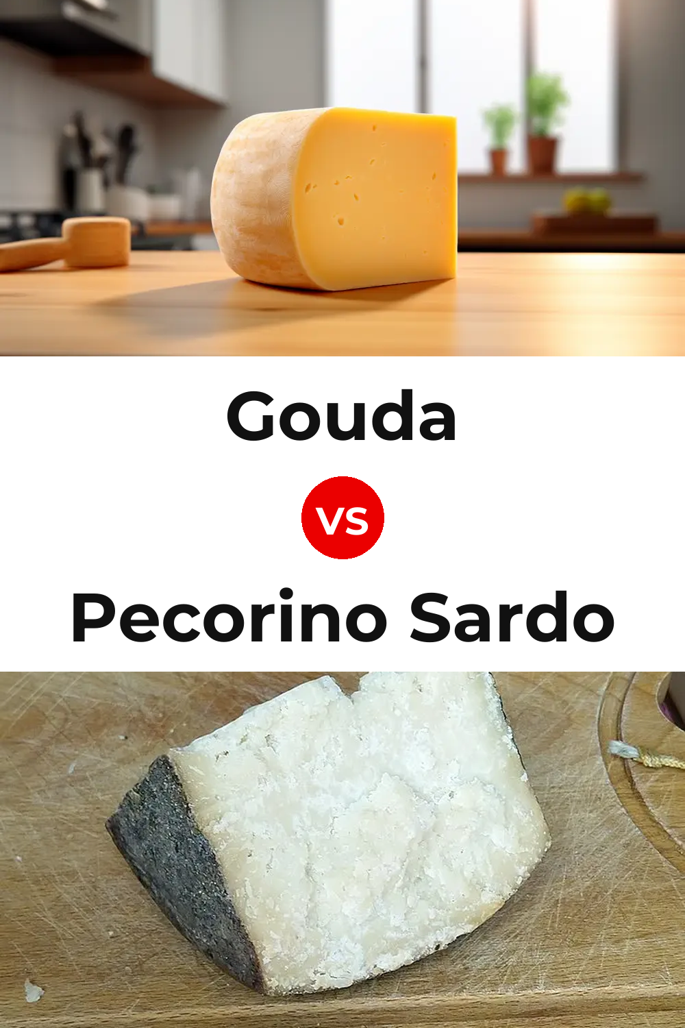 Gouda Cheese vs Pecorino Sardo Cheese Pinterest comparison