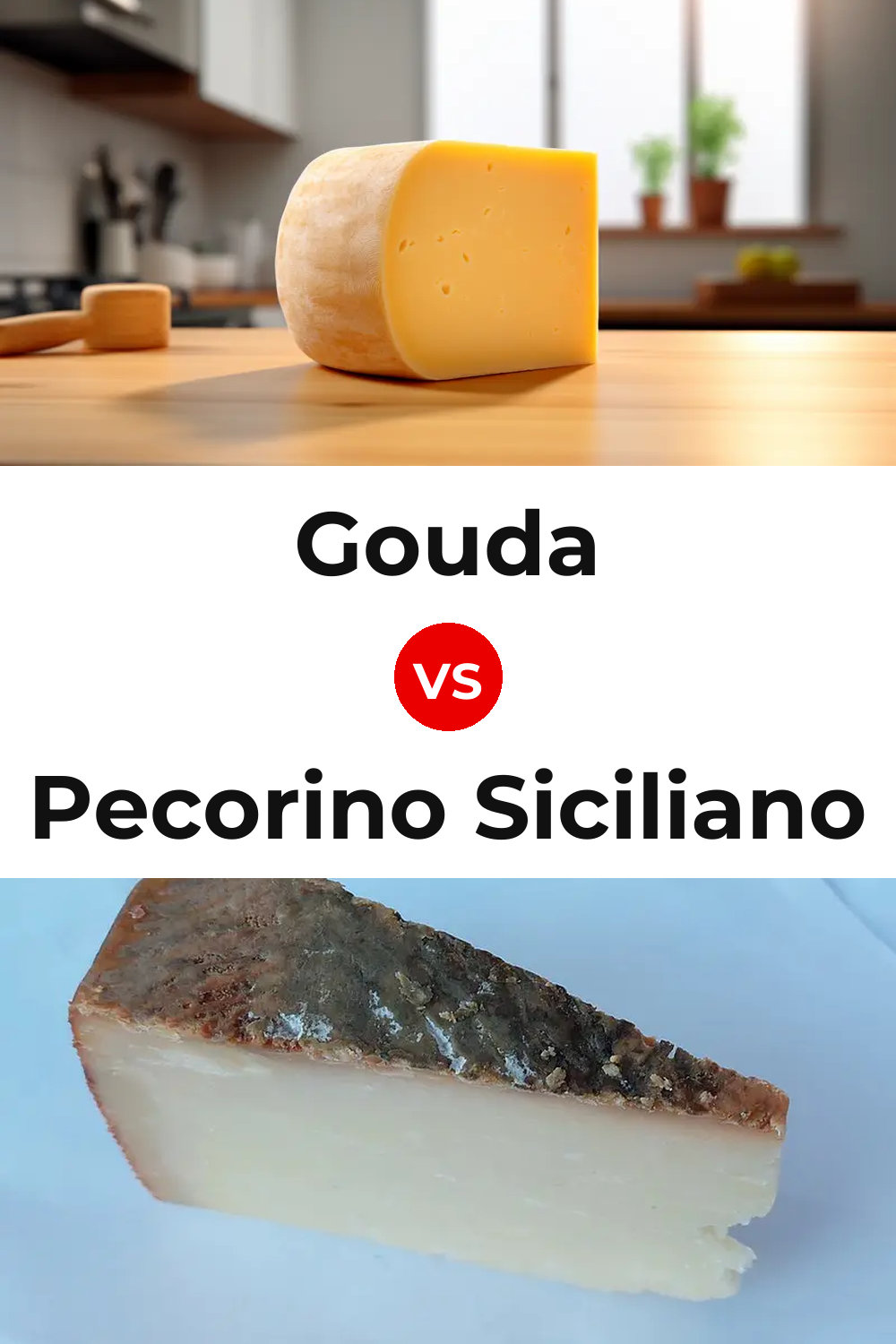 Gouda Cheese vs Pecorino Siciliano Cheese Pinterest comparison