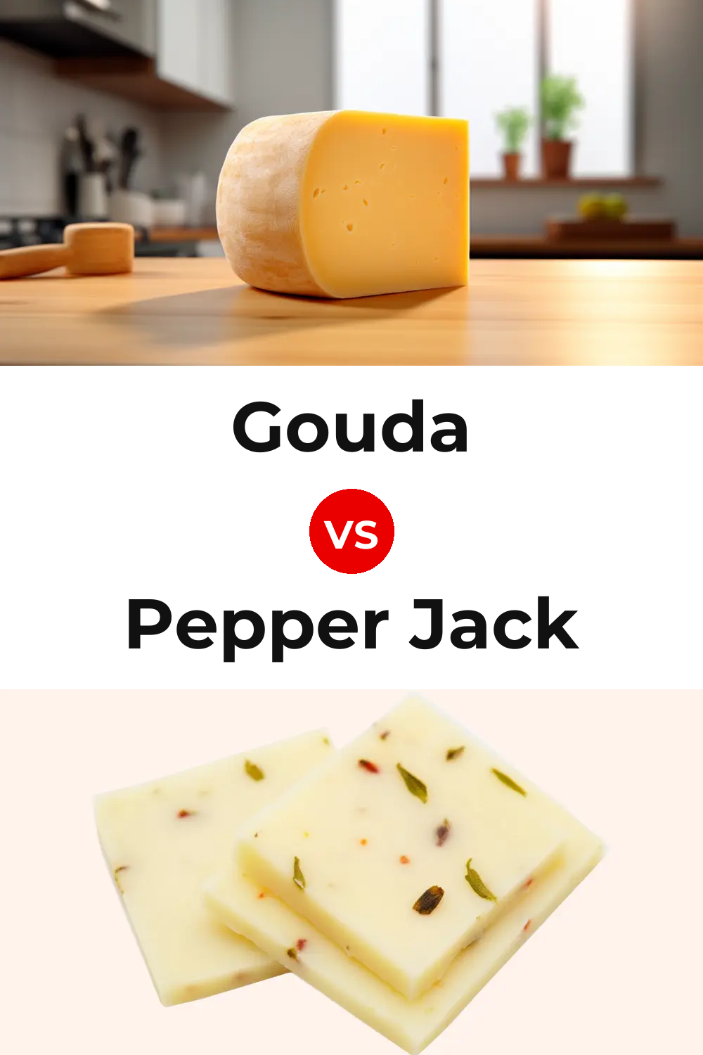 Gouda Cheese vs Pepper Jack Cheese Pinterest comparison