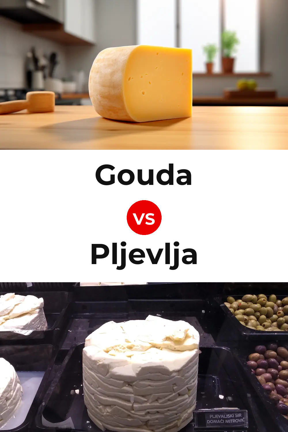 Gouda Cheese vs Pljevlja Cheese Pinterest comparison