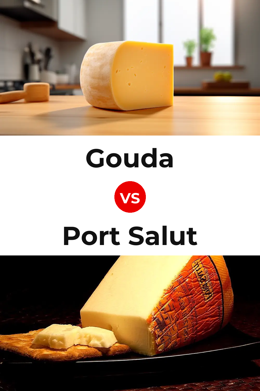 Gouda Cheese vs Port Salut Cheese Pinterest comparison