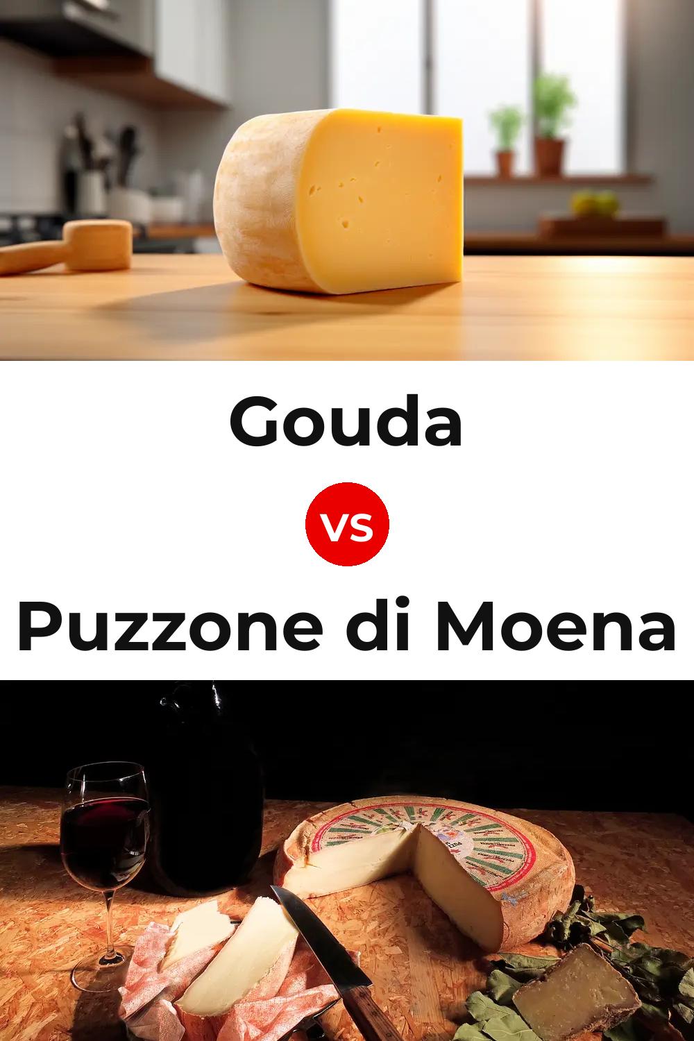 Gouda Cheese vs Puzzone di Moena Cheese Pinterest comparison