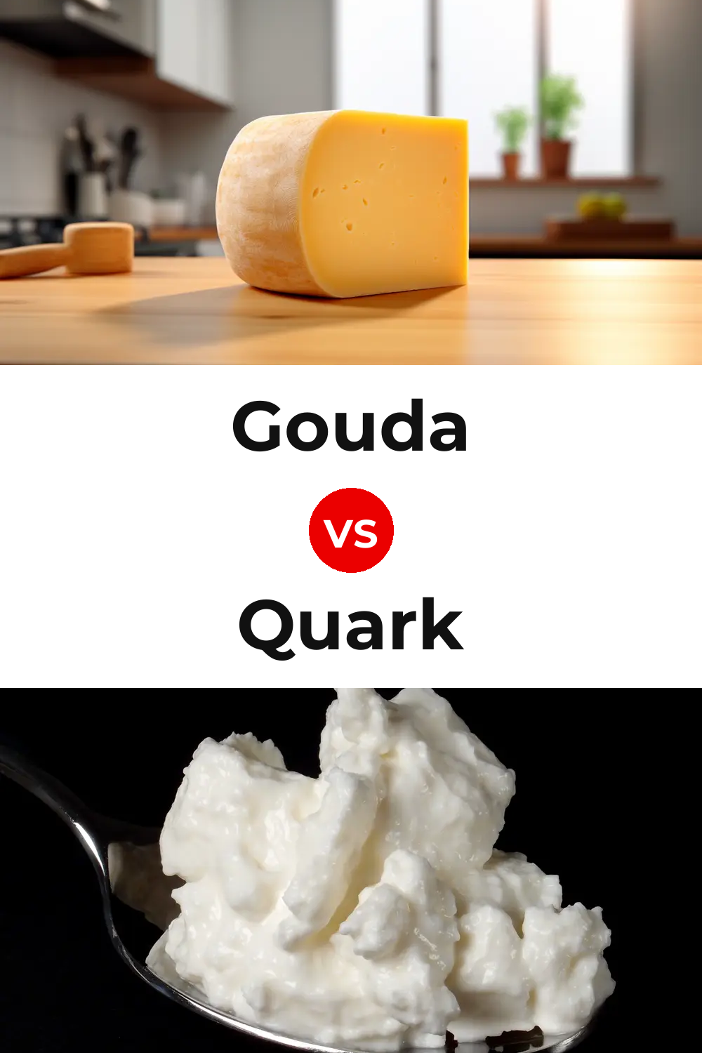 Gouda Cheese vs Quark Cheese Pinterest comparison