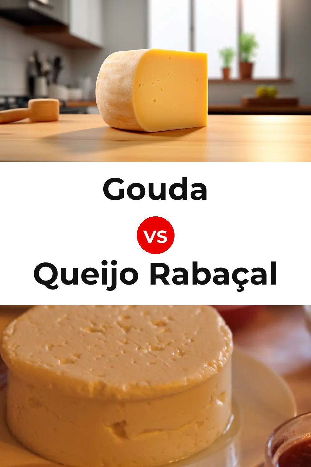 Gouda Cheese vs Queijo Rabaçal Pinterest comparison