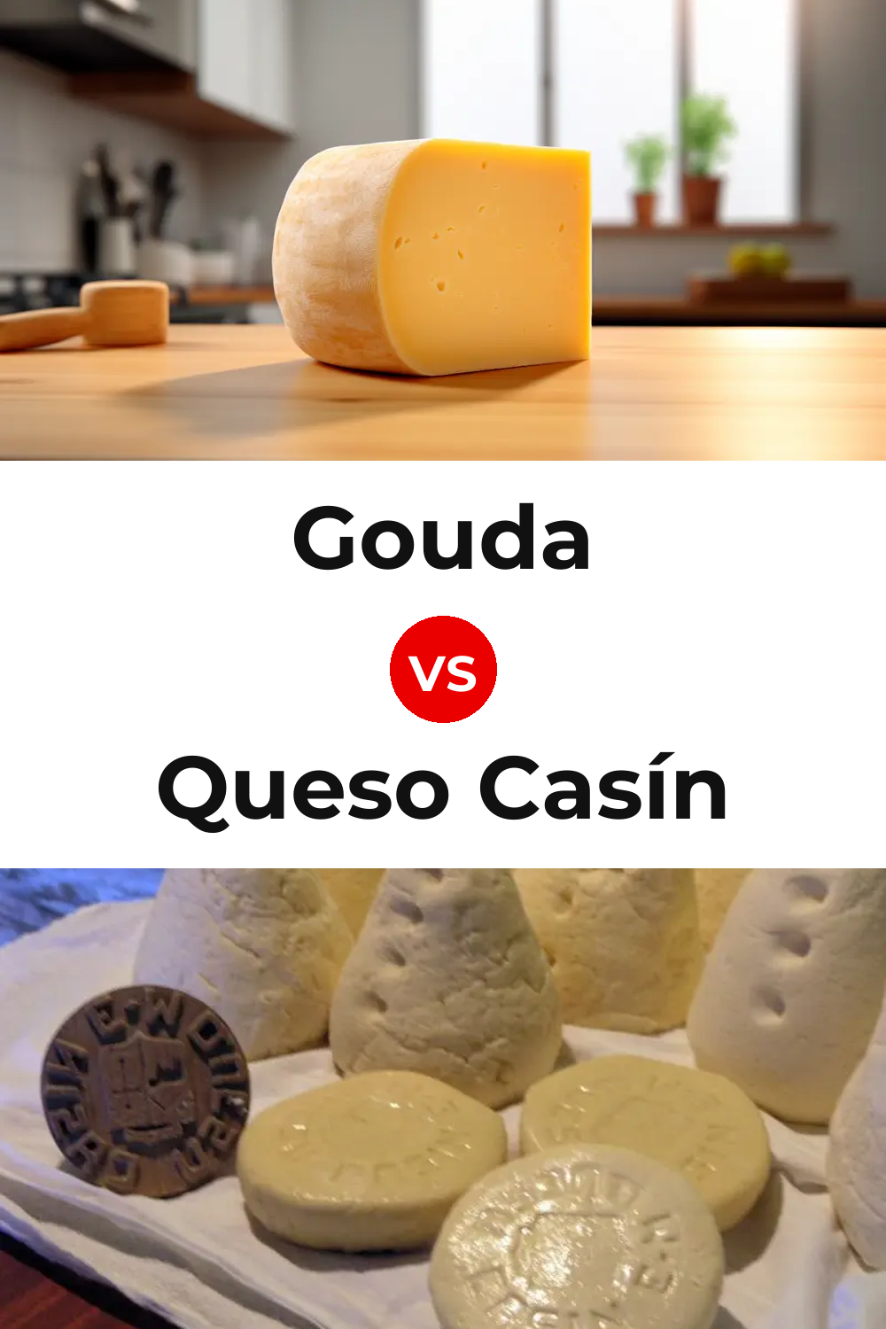 Gouda Cheese vs Queso Casín Pinterest comparison