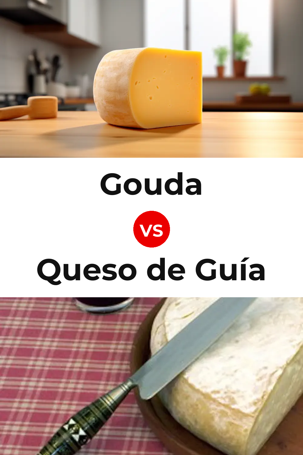 Gouda Cheese vs Queso de Guía Pinterest comparison