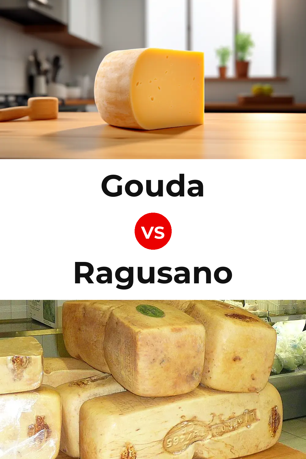 Gouda Cheese vs Ragusano Cheese Pinterest comparison