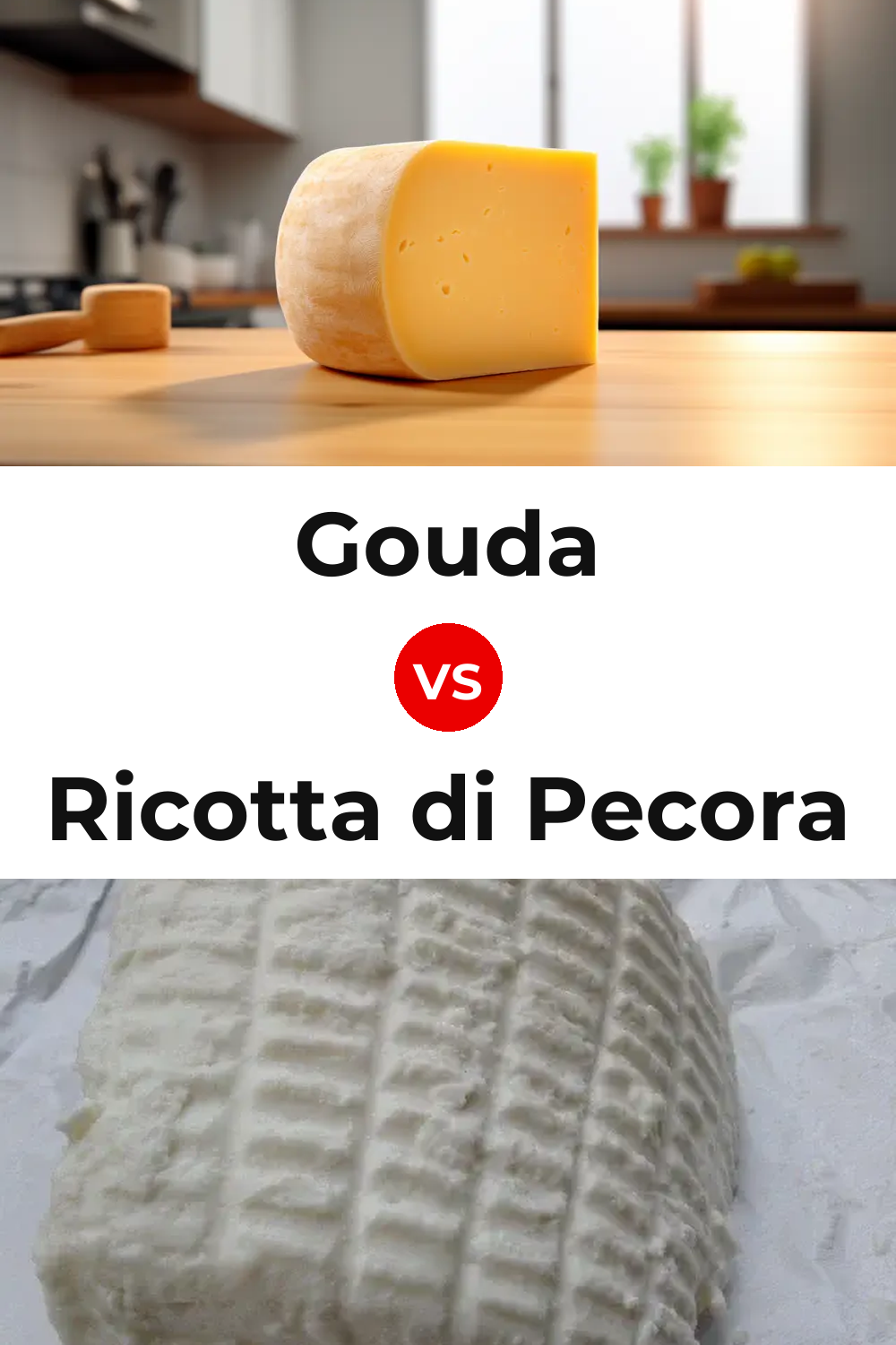 Gouda Cheese vs Ricotta di Pecora Cheese Pinterest comparison