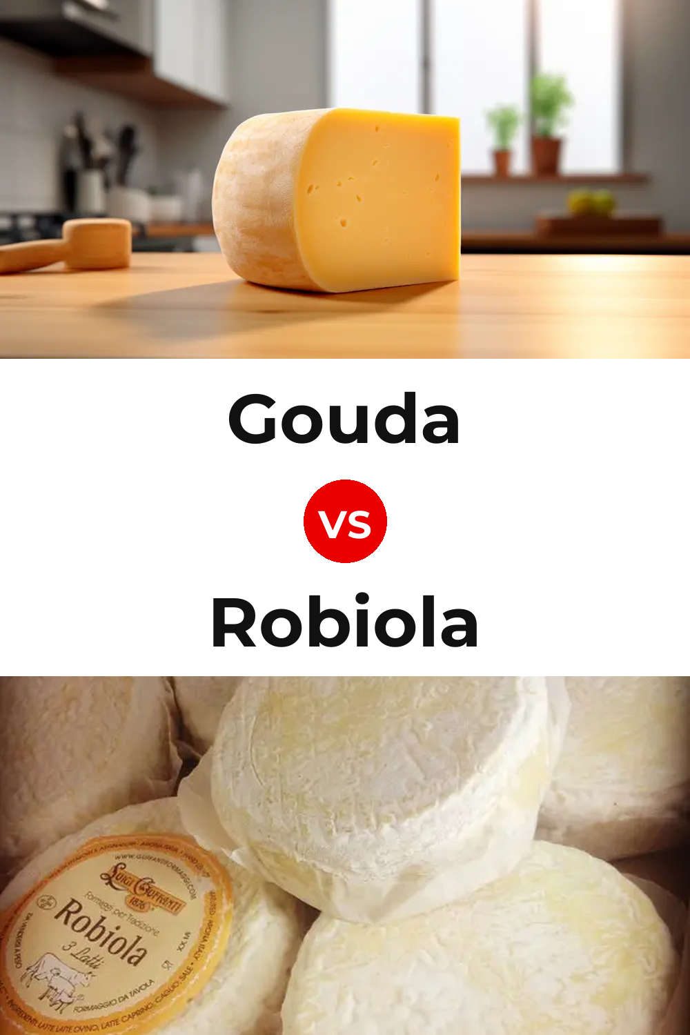 Gouda Cheese vs Robiola Cheese Pinterest comparison