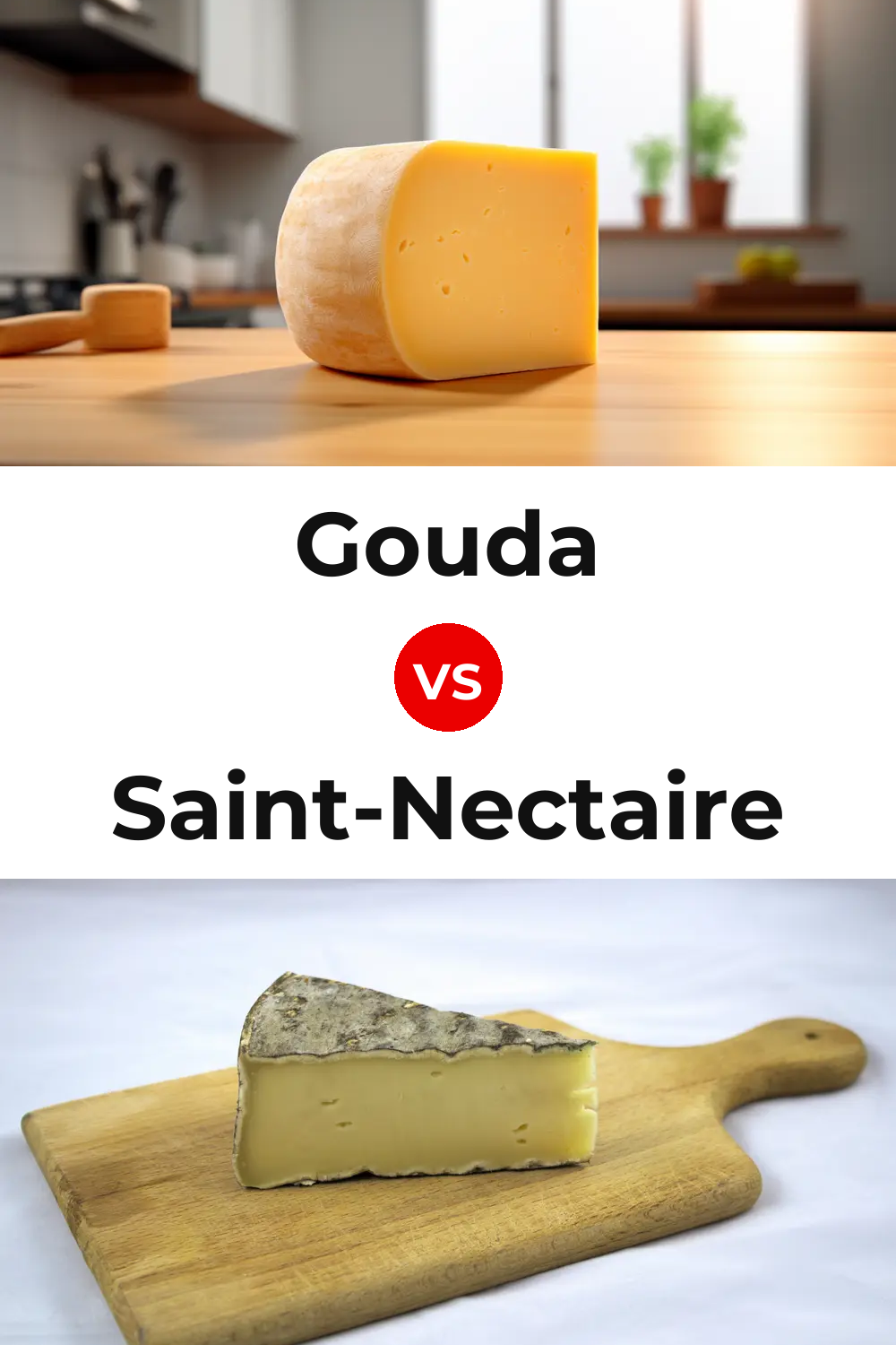 Gouda Cheese vs Saint-Nectaire Cheese Pinterest comparison