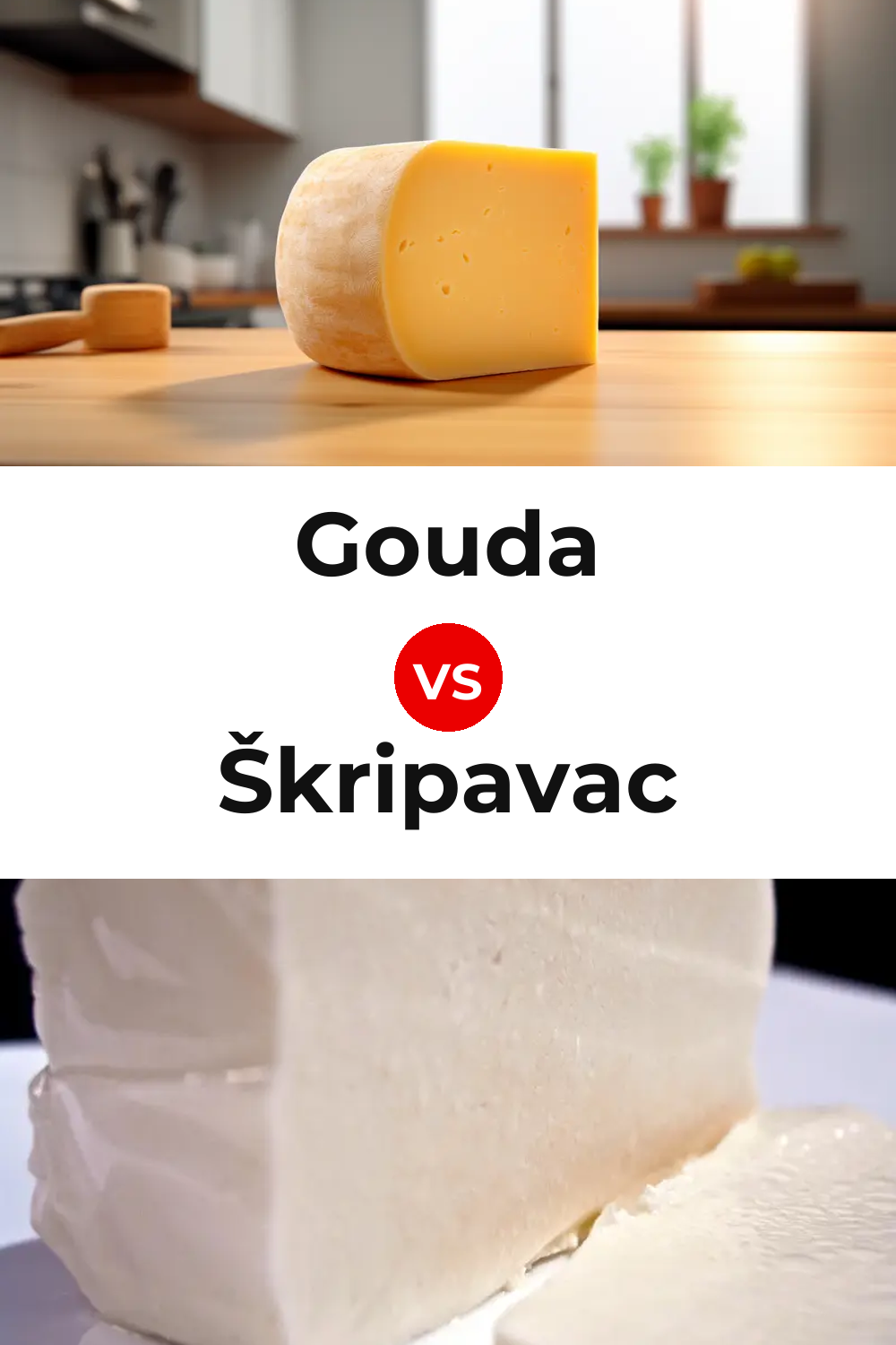 Gouda Cheese vs Škripavac Cheese Pinterest comparison