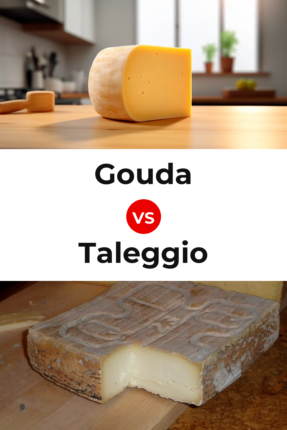 Gouda Cheese vs Taleggio Cheese Pinterest comparison