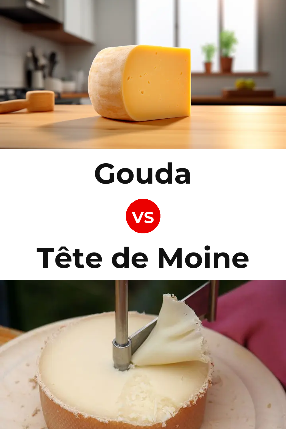 Gouda Cheese vs Tête de Moine Cheese Pinterest comparison