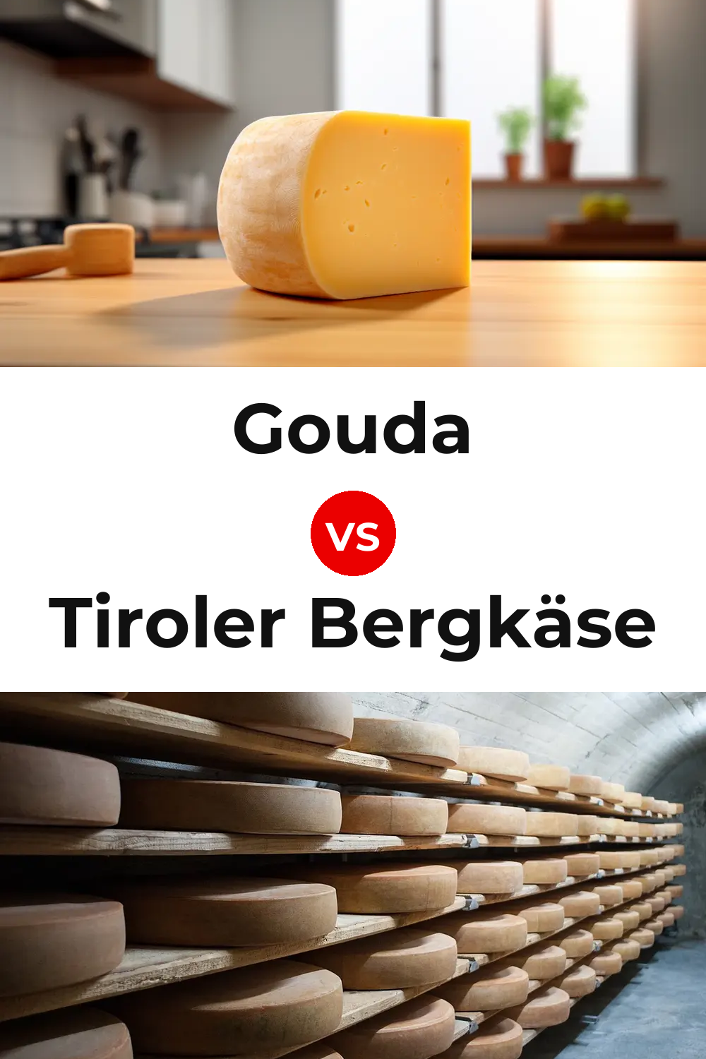 Gouda Cheese vs Tiroler Bergkäse Cheese Pinterest comparison