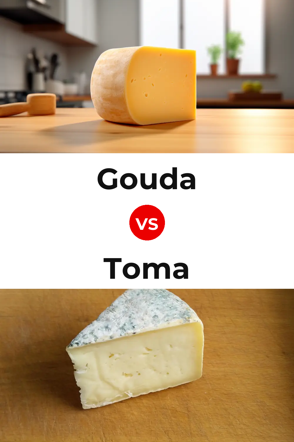 Gouda Cheese vs Toma Cheese Pinterest comparison