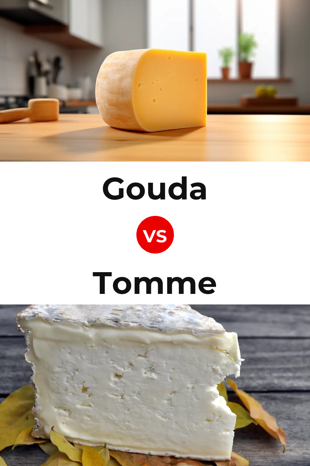 Gouda Cheese vs Tomme Cheese Pinterest comparison