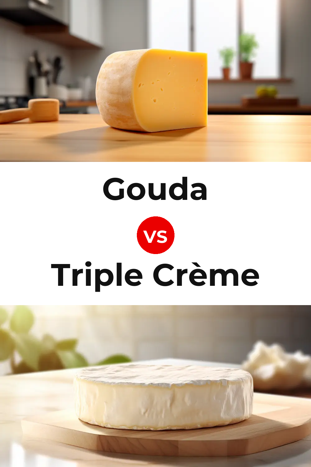 Gouda Cheese vs Triple Crème Cheese Pinterest comparison
