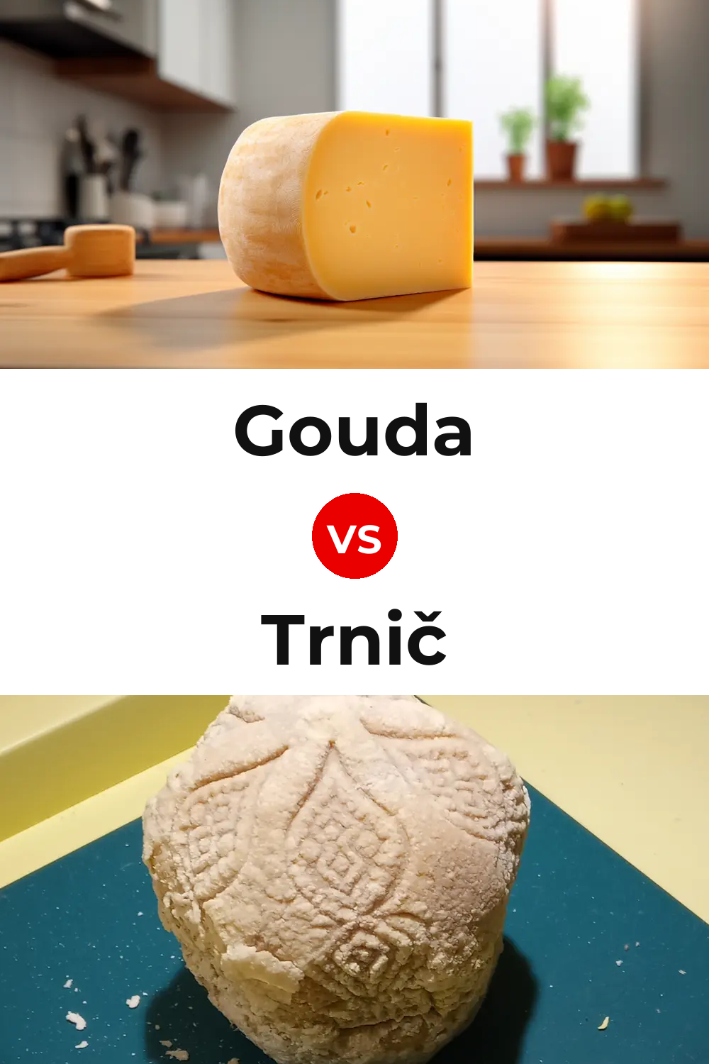 Gouda Cheese vs Trnič Cheese Pinterest comparison