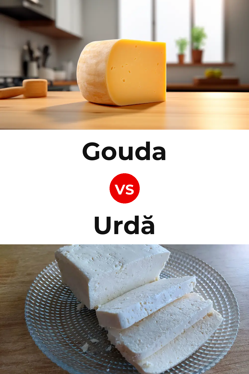 Gouda Cheese vs Urdă Cheese Pinterest comparison