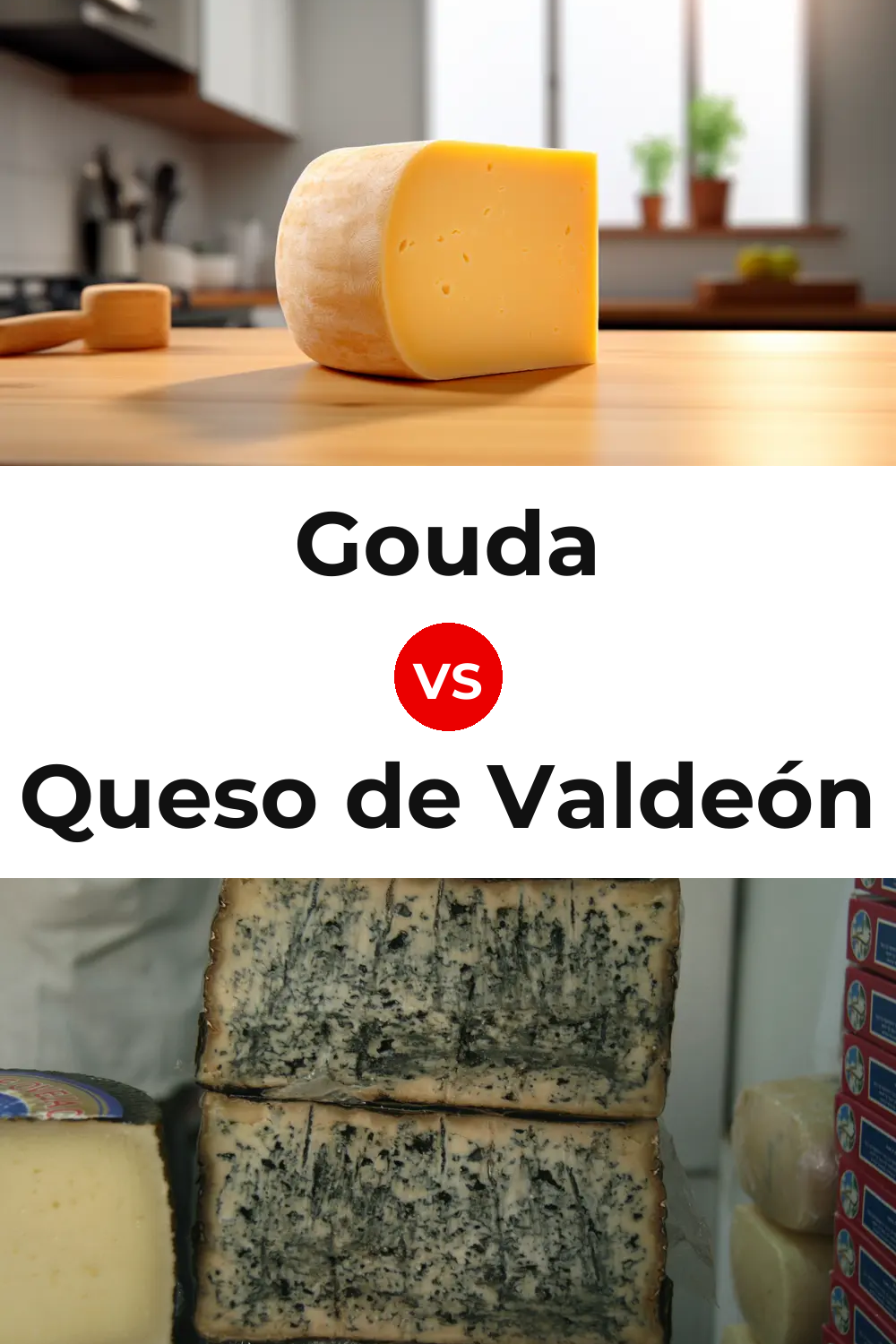 Gouda Cheese vs Queso de Valdeón Pinterest comparison