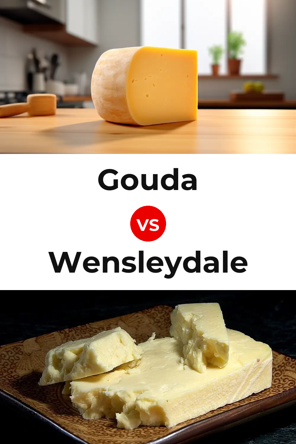 Gouda Cheese vs Wensleydale Cheese Pinterest comparison