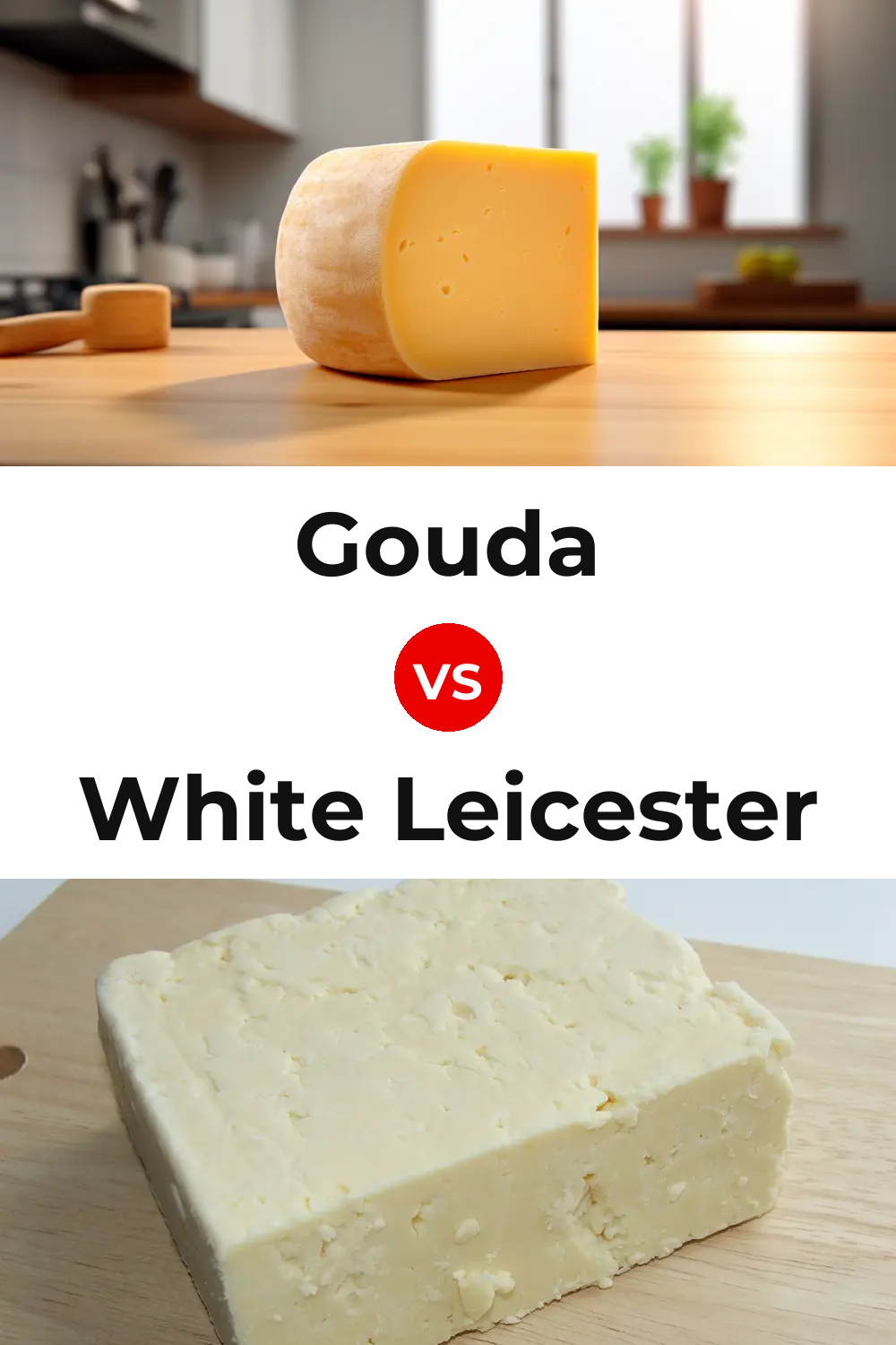 Gouda Cheese vs White Leicester Cheese Pinterest comparison