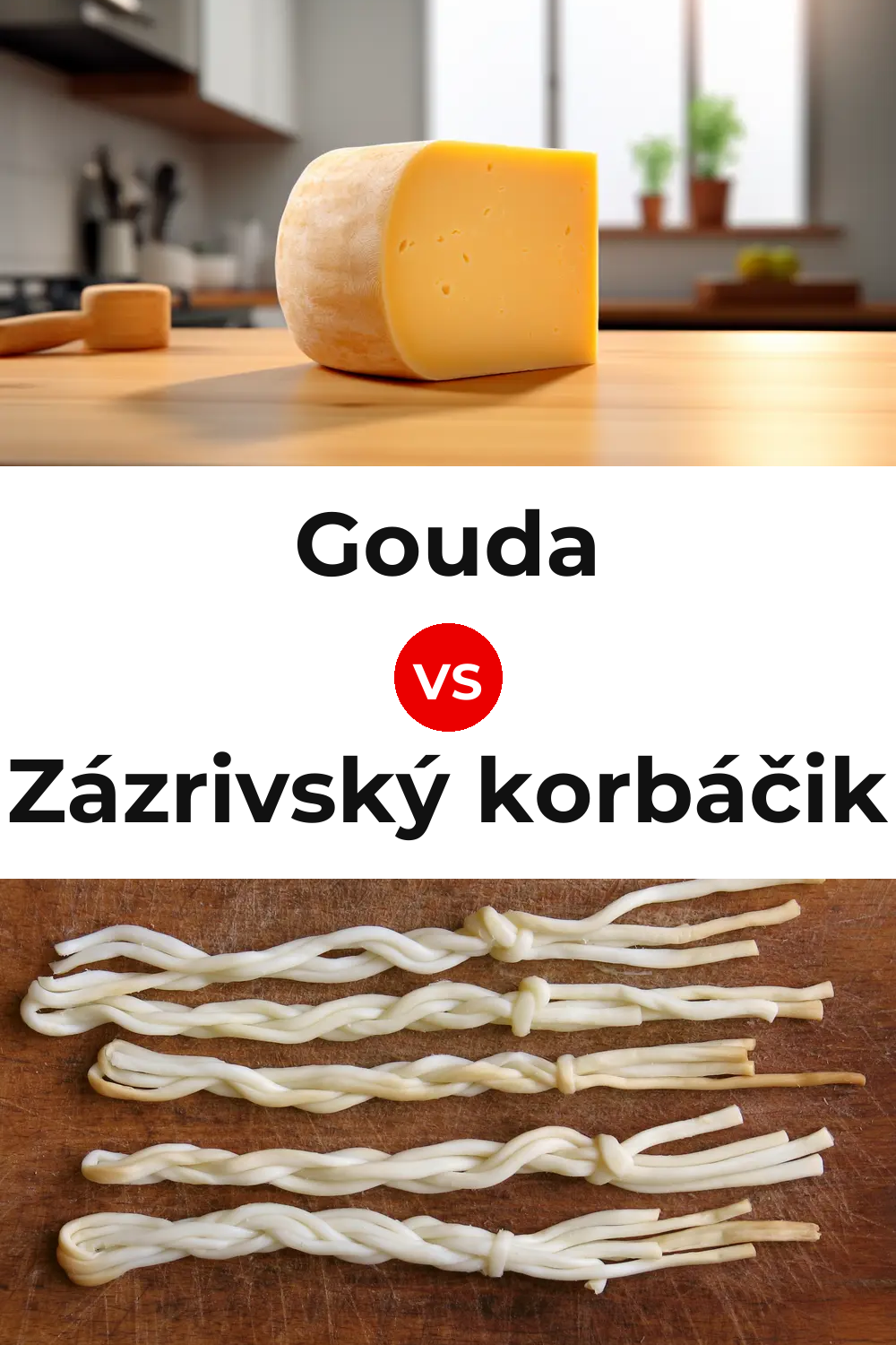 Gouda Cheese vs Zázrivský korbáčik Cheese Pinterest comparison