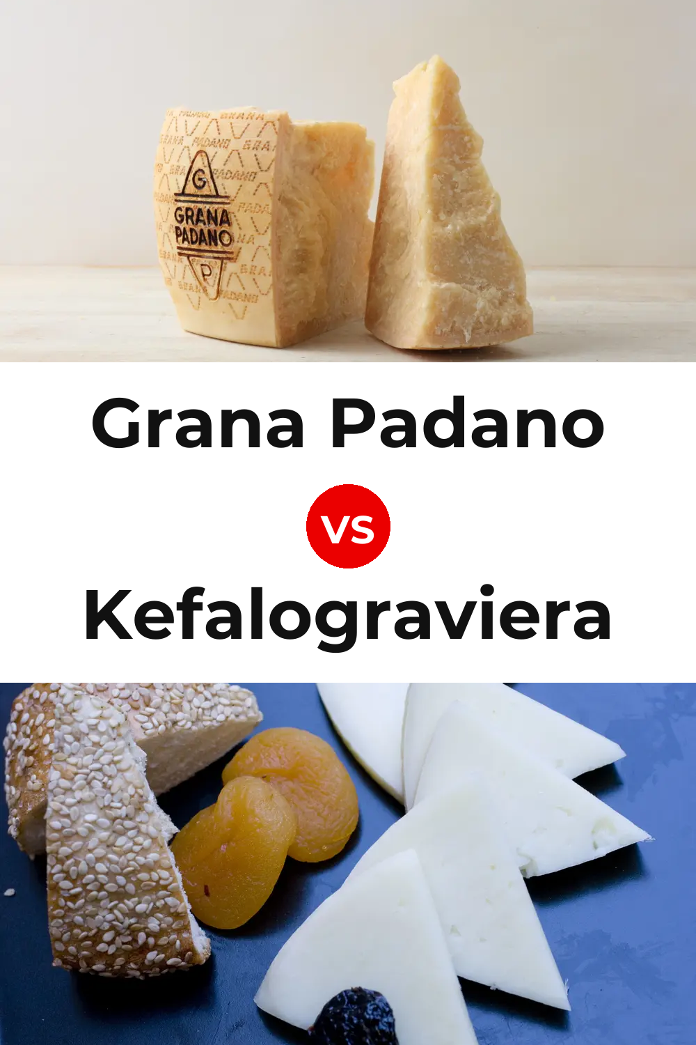 Grana Padano Cheese vs Kefalograviera Cheese Pinterest comparison