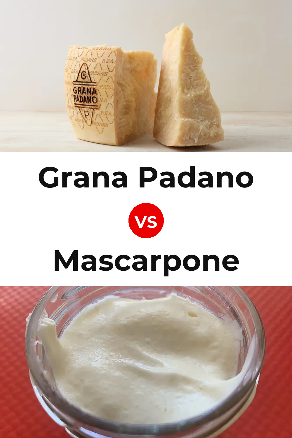 Grana Padano Cheese vs Mascarpone Cheese Pinterest comparison