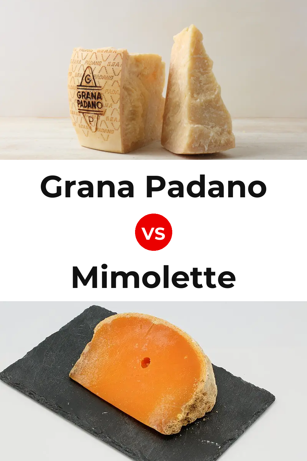 Grana Padano Cheese vs Mimolette Cheese Pinterest comparison