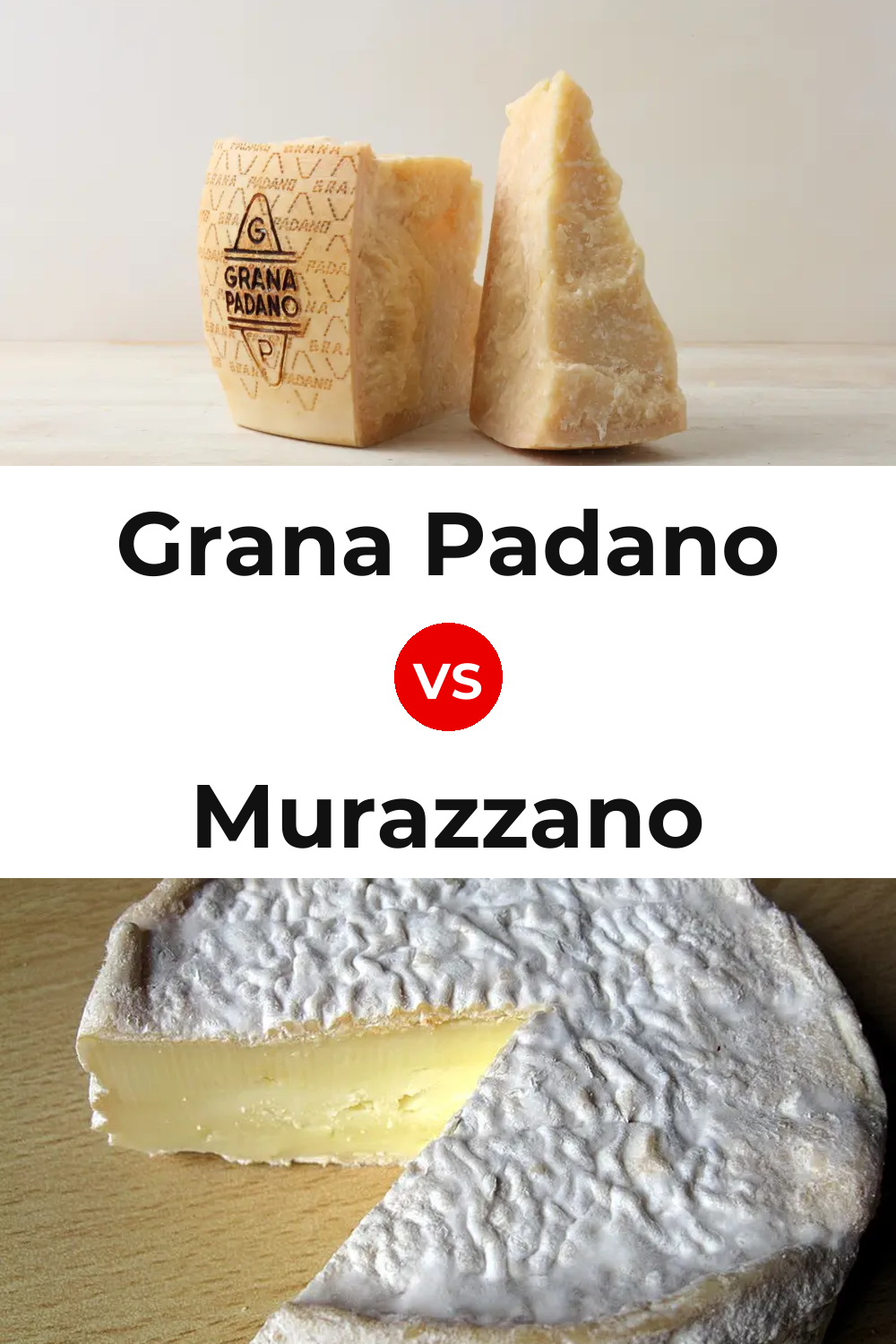 Grana Padano Cheese vs Murazzano Cheese Pinterest comparison