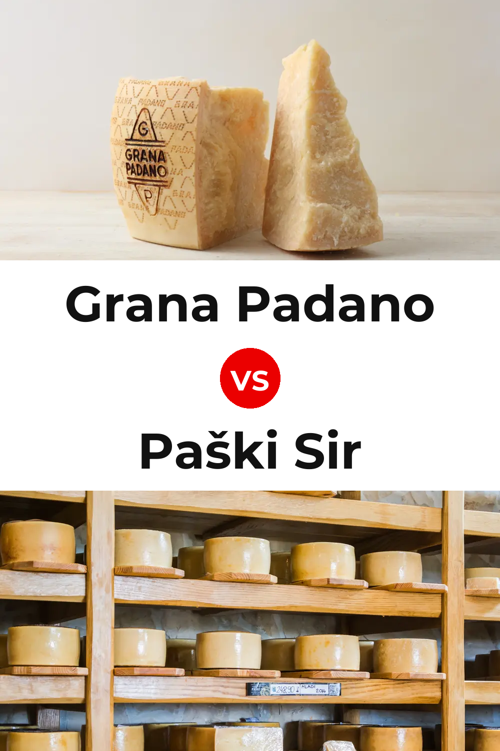 Grana Padano Cheese vs Paški Sir Cheese Pinterest comparison