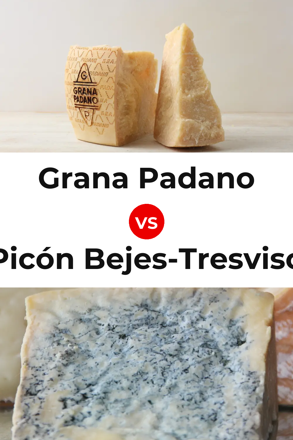 Grana Padano Cheese vs Picón Bejes-Tresviso Cheese Pinterest comparison