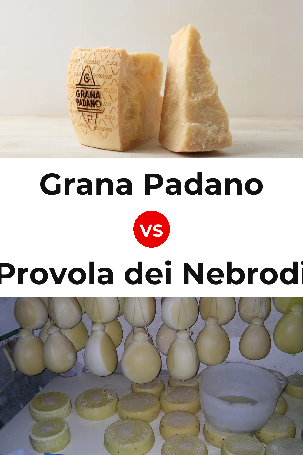 Grana Padano Cheese vs Provola dei Nebrodi Cheese Pinterest comparison