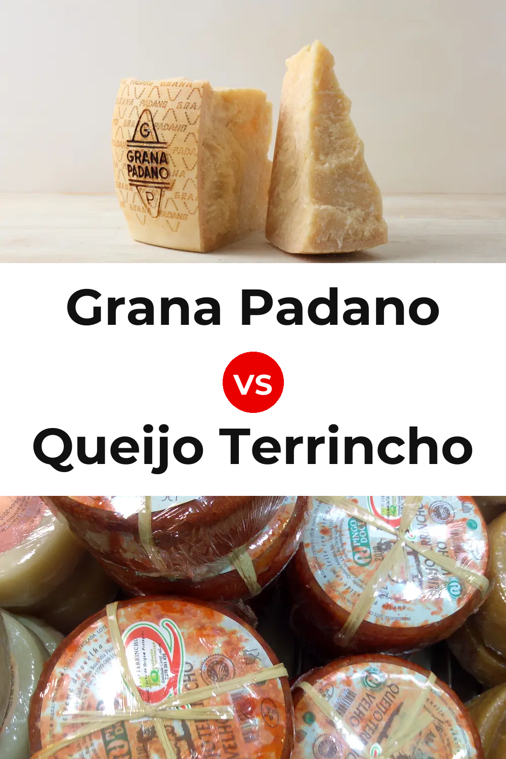 Grana Padano Cheese vs Queijo Terrincho Pinterest comparison