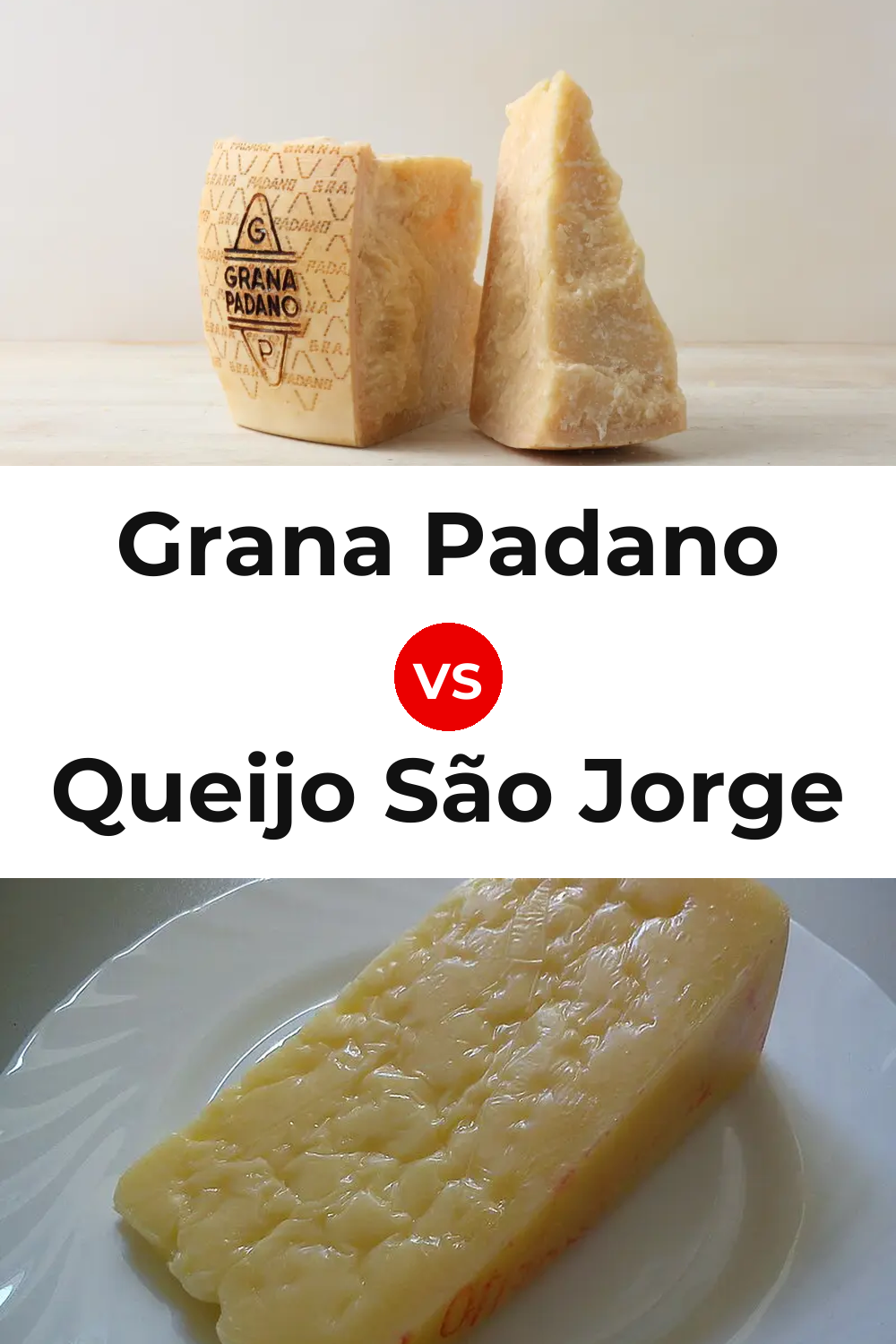 Grana Padano Cheese vs Queijo São Jorge Pinterest comparison