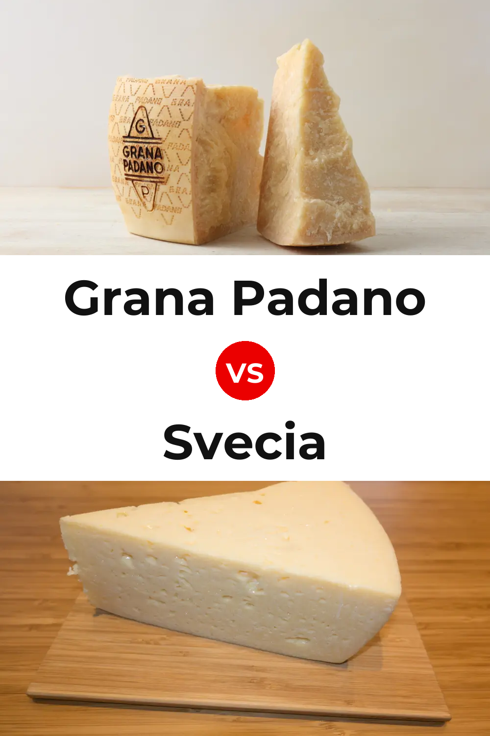 Grana Padano Cheese vs Svecia Cheese Pinterest comparison