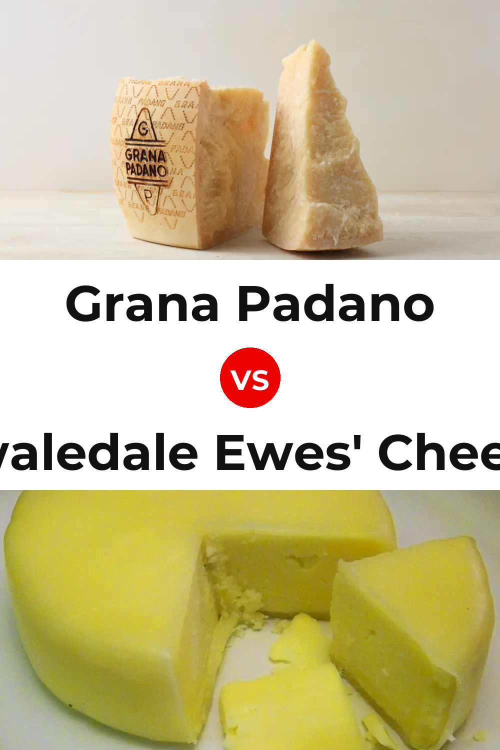 Grana Padano Cheese vs Swaledale Ewes' Cheese Pinterest comparison