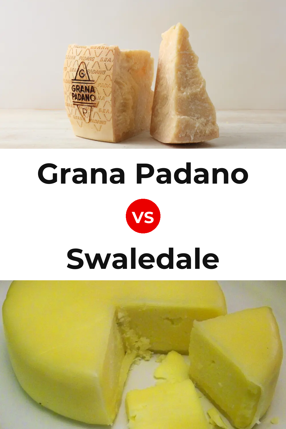 Grana Padano Cheese vs Swaledale Cheese Pinterest comparison